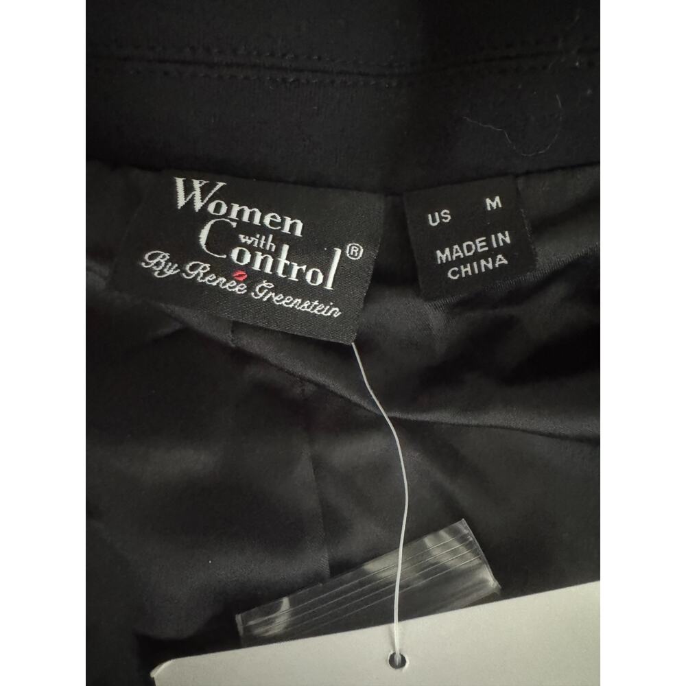 Women with‎ Control Cotton Jersey Blazer Black Medium NWT Career Business  Lined - Picture 14 of 15